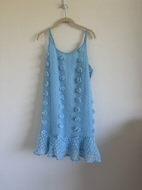 Light Blue Pom Dress